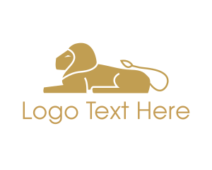 Zoo - Lion Sculpture Decoration logo design