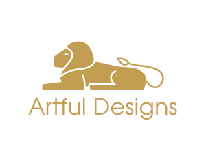 Lion Sculpture Decoration  logo design