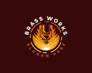 Laser Industrial Drill logo design