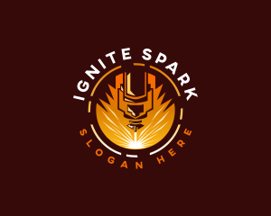 Spark - Laser Industrial Drill logo design