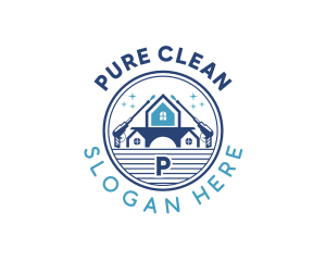 Pressure Washer Cleaning Sanitation logo design