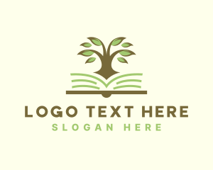 Learning - Tree Book Education logo design