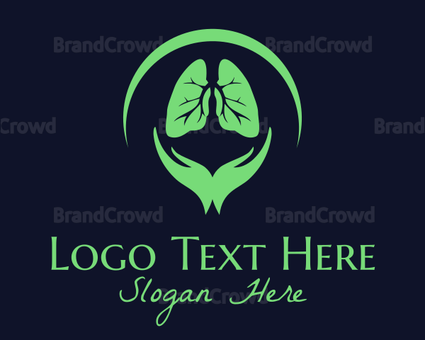 Green Hand Lungs Logo