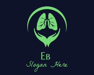 Clinic - Green Hand Lungs logo design
