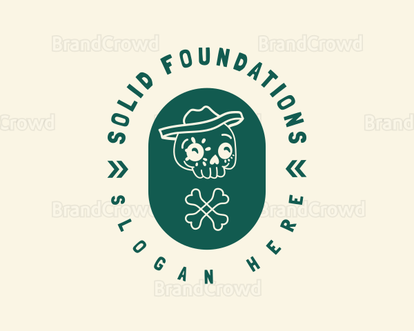 Fun Skull Badge Logo