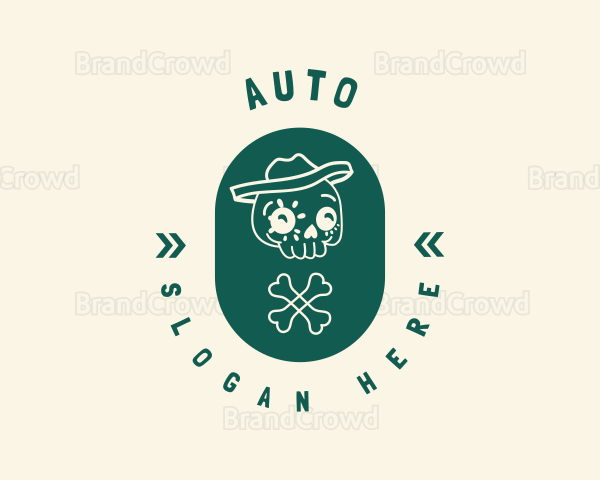 Fun Skull Badge Logo