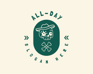 Fun Skull Badge logo design