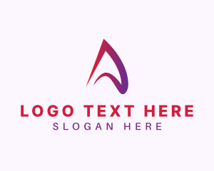 Letter A Beauty Stroke logo design