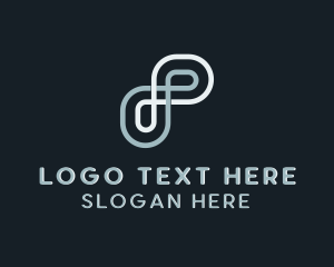 App - Cyberspace Programming Software Letter DP logo design