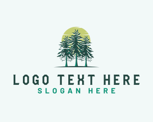 Woods - Pine Tree Forest Outdoor logo design