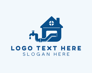 House - Faucet House Plumbing logo design