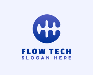 Blue Wavelength Tech logo design