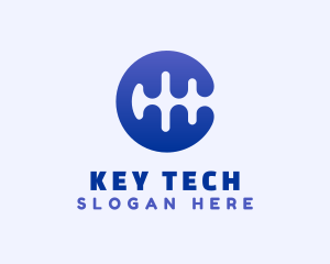 Blue Wavelength Tech logo design