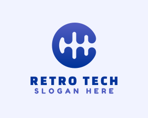 Blue Wavelength Tech logo design