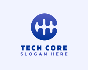 Blue Wavelength Tech logo design