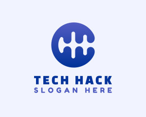 Blue Wavelength Tech logo design