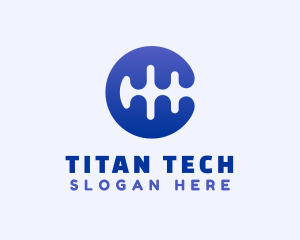 Blue Wavelength Tech logo design