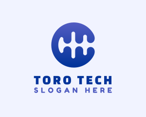 Blue Wavelength Tech logo design