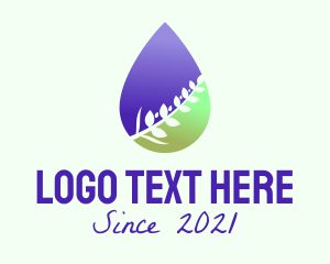 Liquid - Gradient Plant Oil logo design