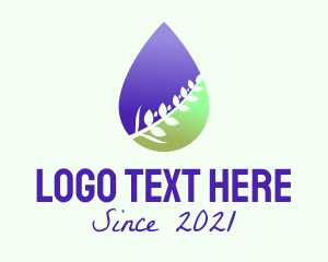 Vegan - Gradient Plant Oil logo design