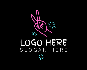 Scent - Peace Hand Vlogger logo design