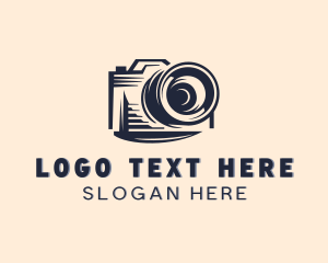 Vlogger - Dslr Camera Lens logo design