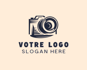 Vlogger - Dslr Camera Lens logo design