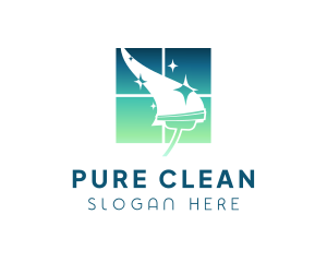 Squeegee Cleaning Window logo design