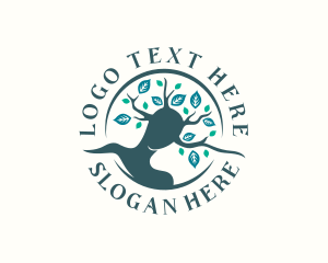 Therapy - Nature Woman Tree logo design