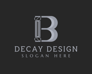 Ruin - Elegant Pillar Column logo design