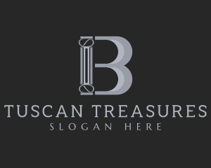 Tuscan - Elegant Pillar Column logo design