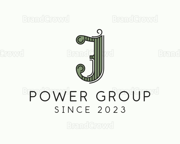Traditional Business Letter J Logo
