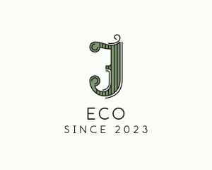 Letter Di - Traditional Business Letter J logo design