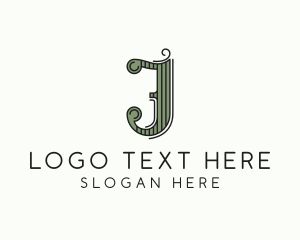 Traditional Business Letter J Logo