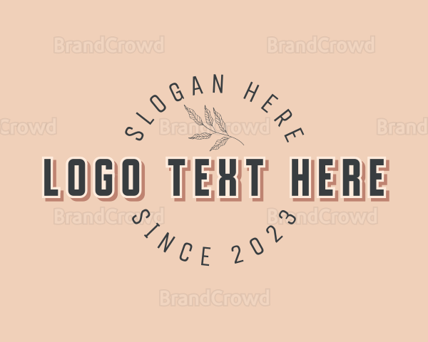 Floral Garden Badge Logo