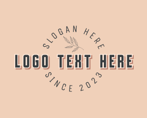 Restaurant - Floral Garden Badge logo design