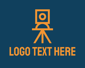 Tripod - Orange Camera Tripod logo design