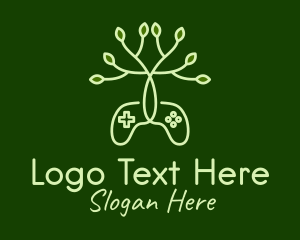Online Gaming - Nature Game Console logo design