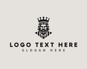 King - King Crown Beard logo design