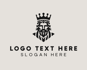 King Crown Beard logo design