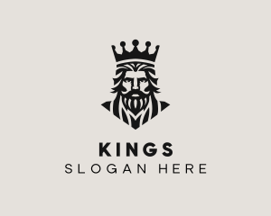 King Crown Beard logo design