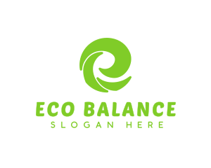 Eco Business Letter E logo design