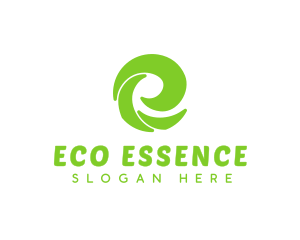 Eco Business Letter E logo design