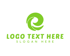 Letter E - Eco Business Letter E logo design