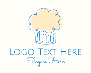 Simple Muffin Cupcake logo design