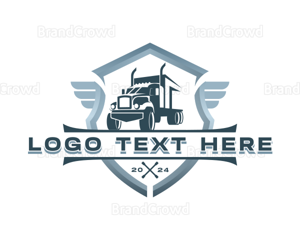 Delivery Truck Courier Logo