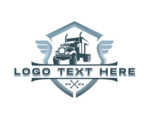 Garage - Delivery Truck Courier logo design