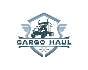 Delivery Truck Courier logo design