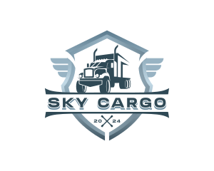 Delivery Truck Courier logo design