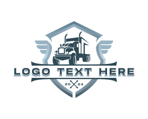 Haulage - Delivery Truck Courier logo design